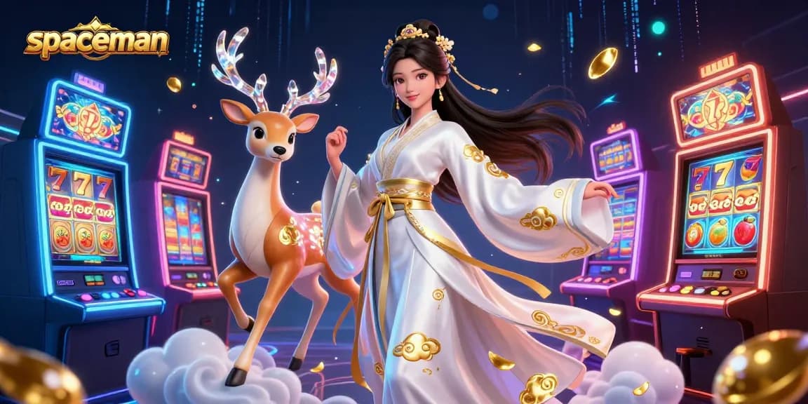 Engage with the spaceman slot game as stunning visuals unfold in a vibrant casino atmosphere.
