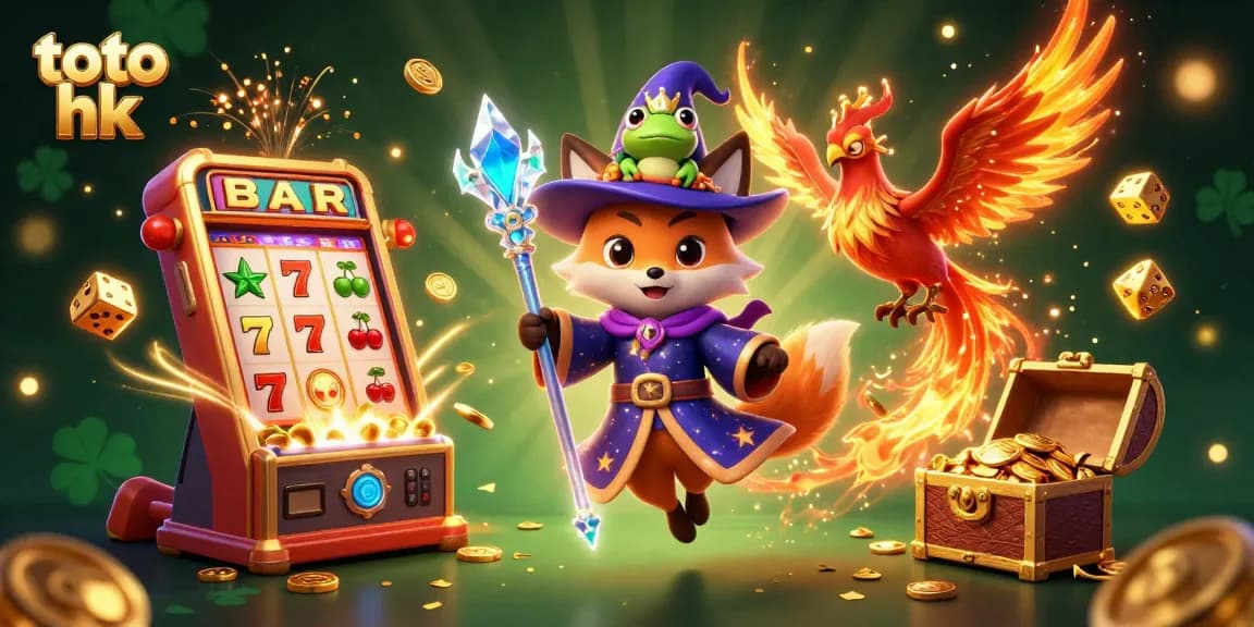 Permainan toto hk dengan sulap, harta karun, dan simbol jackpot dalam ilustrasi kasino yang spektakuler