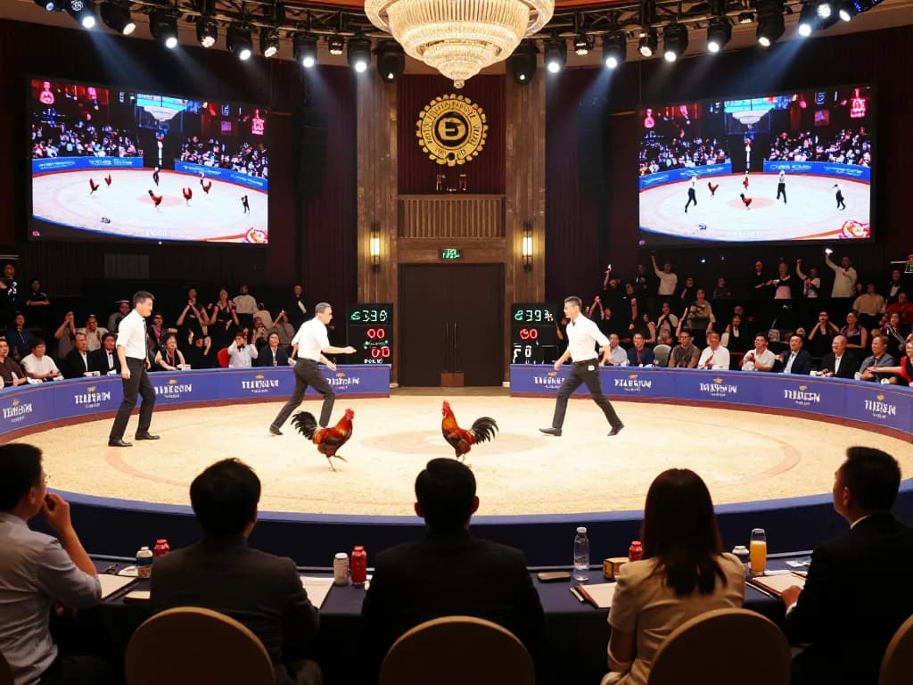Watch intense đá gà casino matches with clear visuals in an elegant venue atmosphere.