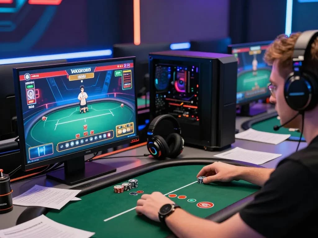 Experience thrilling poker gameplay with nego77 in a professional online gaming setup