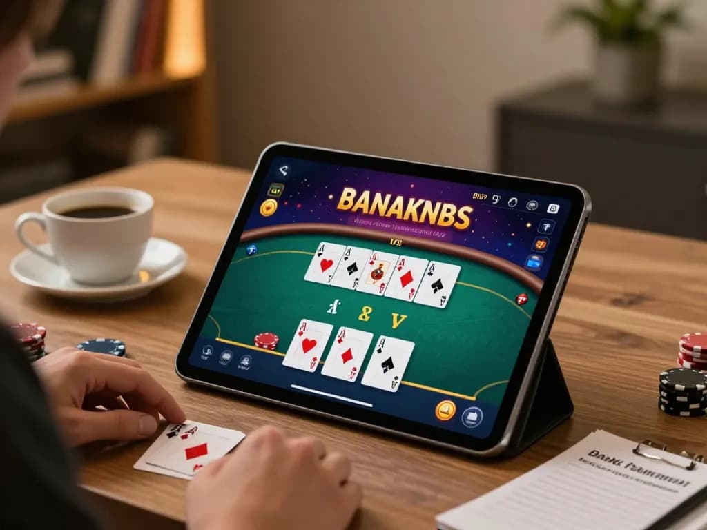 Engaging in online poker gameplay through a tablet on UGDEWA with strategy notes visible.