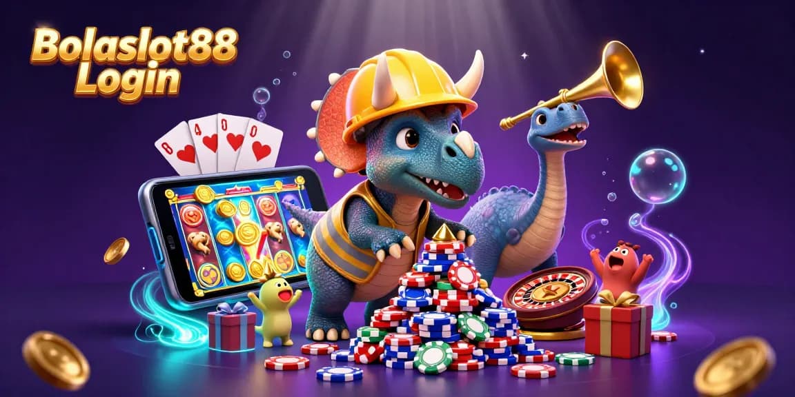 Bolaslot88 Login showcases thrilling slot game action with colorful characters celebrating winning moments.