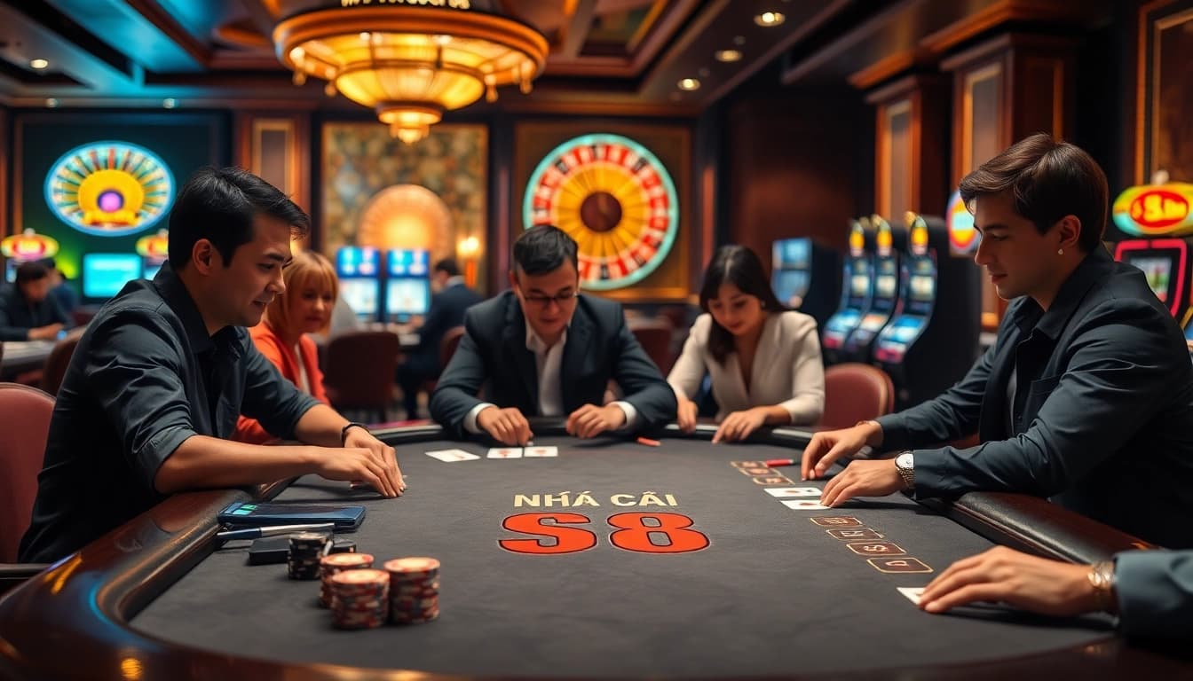 Experience the thrill of Nhà cái S8 with vibrant casino games and expert players at the gaming table.