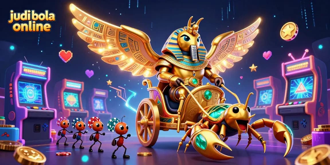 Engage with judi bola online through our exciting casino scene featuring vibrant characters and elements.