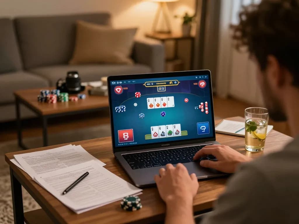 Players strategizing in an online poker game with peri11 interface displayed, showcasing an engaging gaming environment
