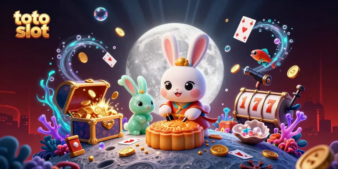 Memenangkan jackpot di toto slot dengan ilustrasi menarik dari karakter kartun berbasis kasino.