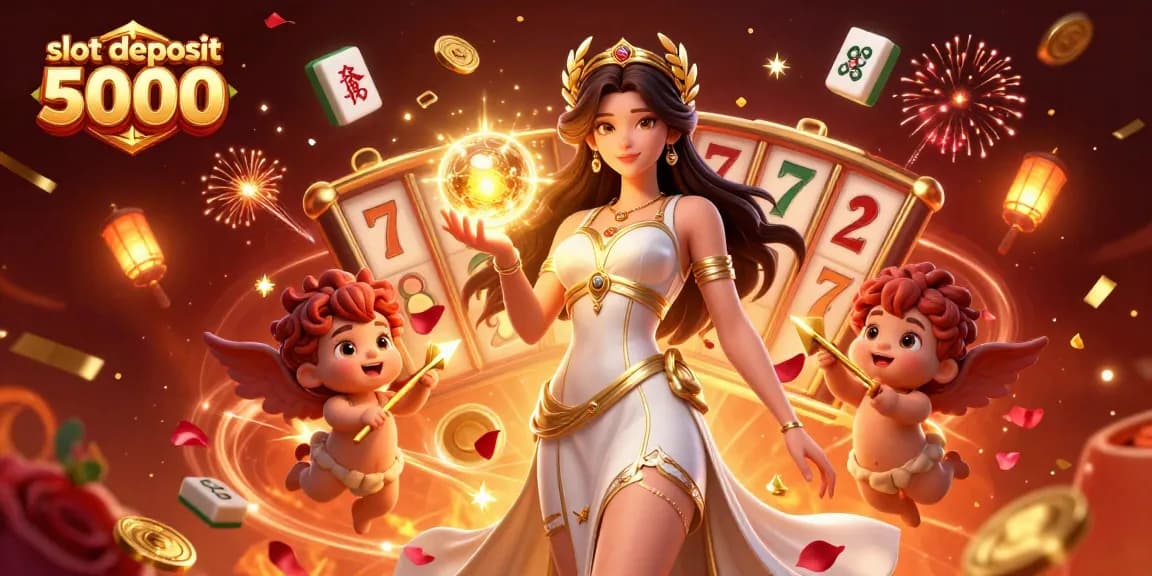 Experience the excitement of slot deposit 5000 with captivating visuals of jackpots and vibrant celebrations.