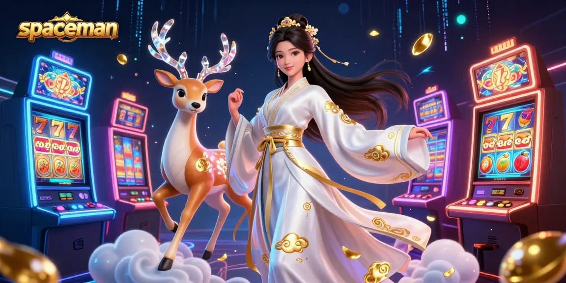 Engage with the spaceman slot game as stunning visuals unfold in a vibrant casino atmosphere.