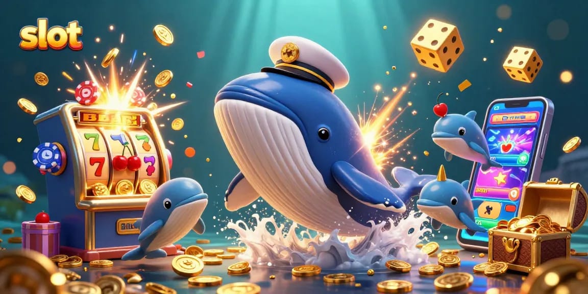 Catch thrilling slot action with a playful whale, dolphins, and a jackpot bursting with coins!