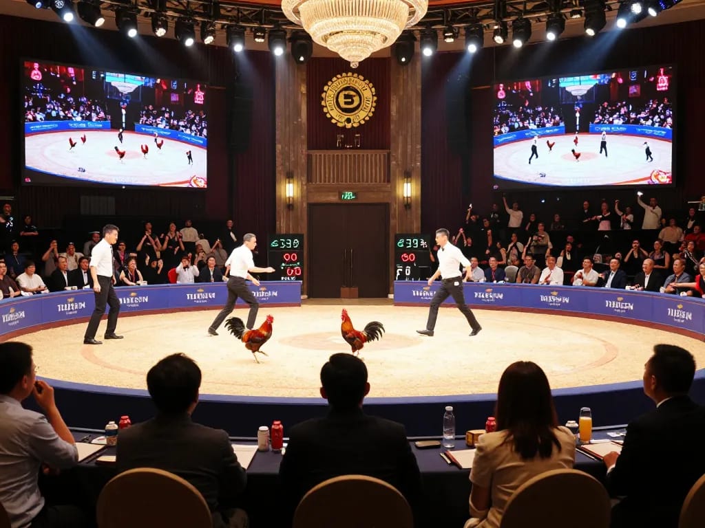 Watch intense đá gà casino matches with clear visuals in an elegant venue atmosphere.