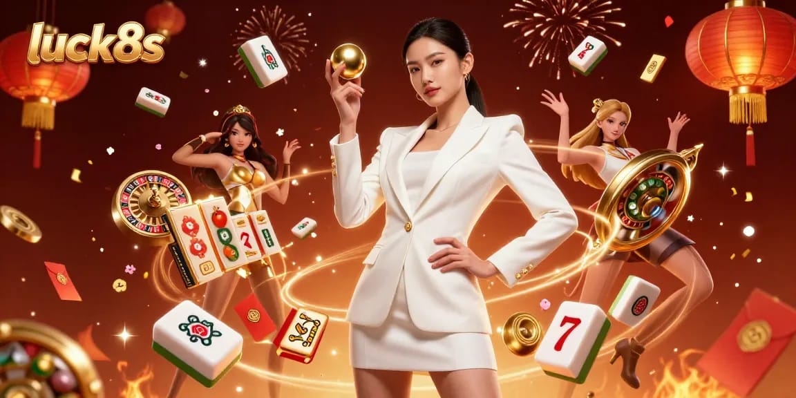Experience luck8s with the golden roulette ball amidst a vibrant casino celebration.