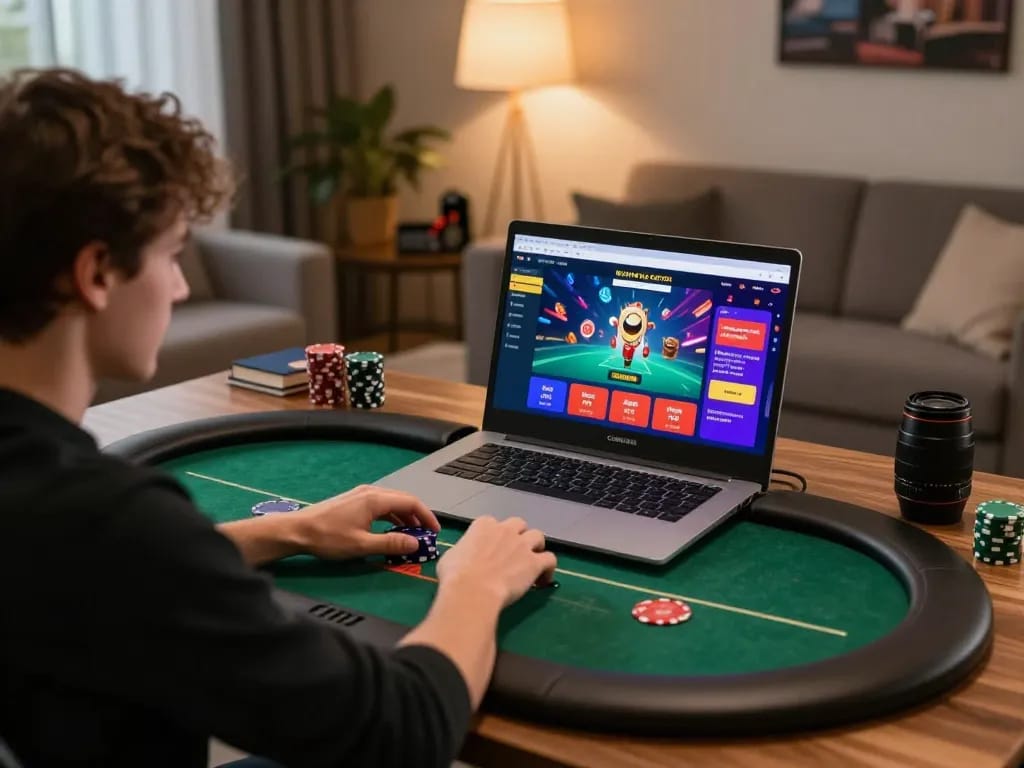 Engage with thrilling online poker action at ta88, exploring strategic gameplay in a cozy setting.