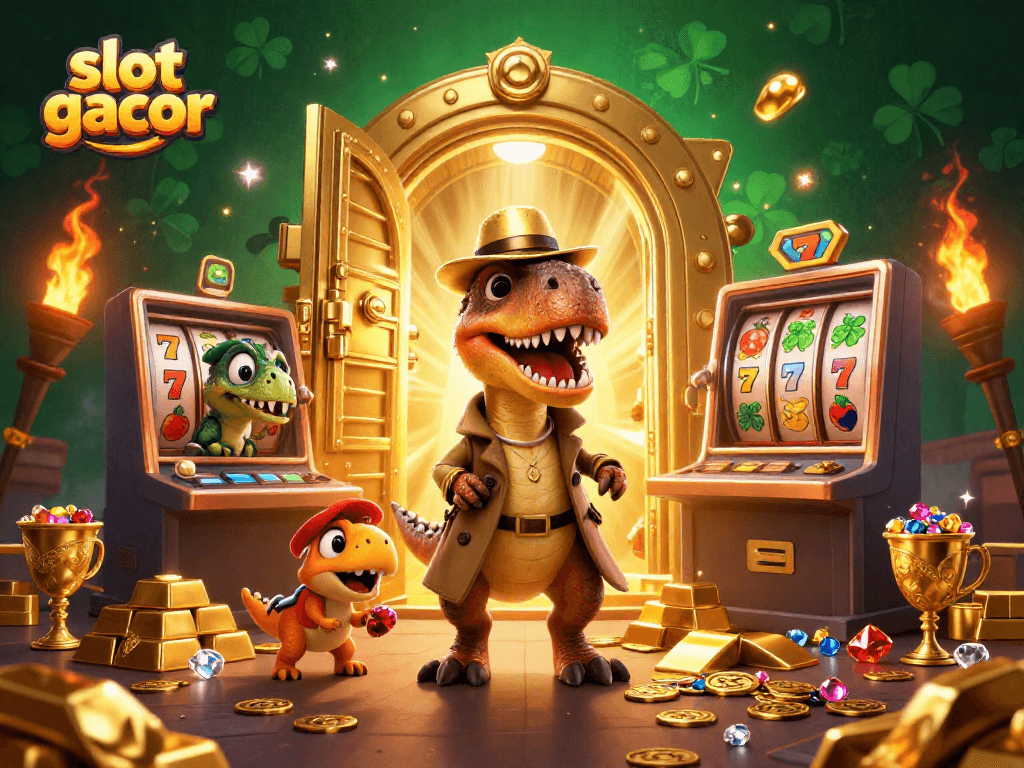 Menangkan slot gacor dengan velociraptor curang di meja permainan kasino yang penuh harta!