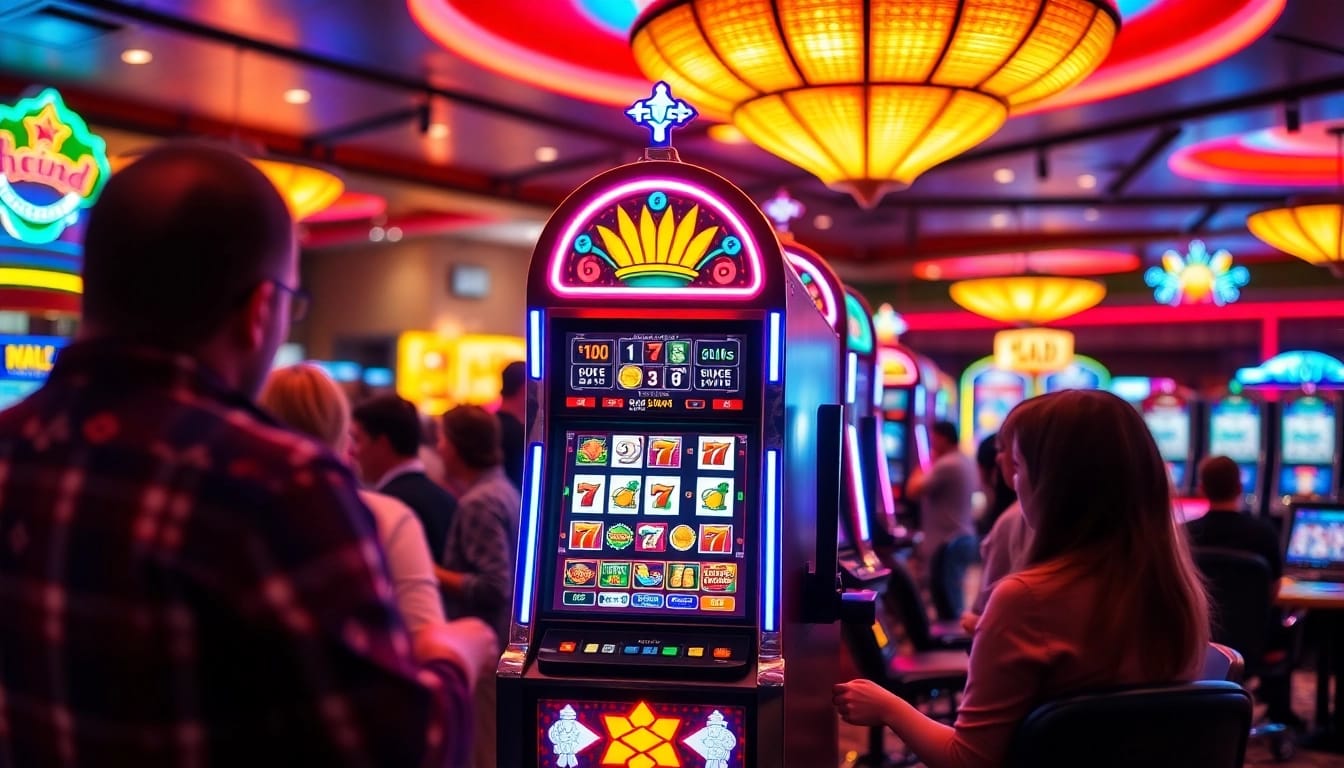 Menangkan jackpot di permainan slot dentoto dengan suasana kasino yang meriah.