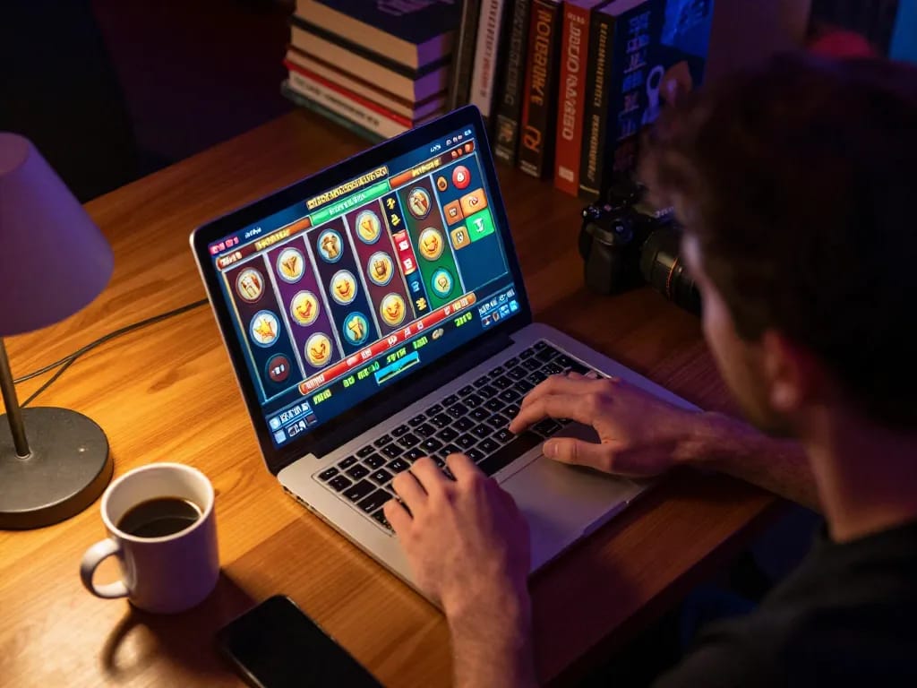 Engaging gameplay on SIS4D online slots, showcasing vibrant interface and player focus