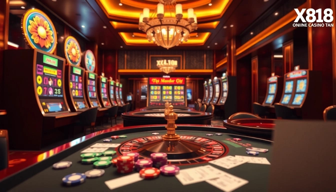 Experience thrilling xổ số xn88 betting action with colorful chips and modern casino tables.
