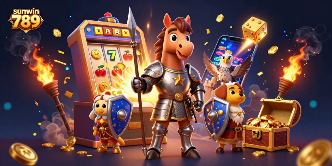 Experience the excitement of sunwin 789 with a jackpot explosion of vibrant casino elements.