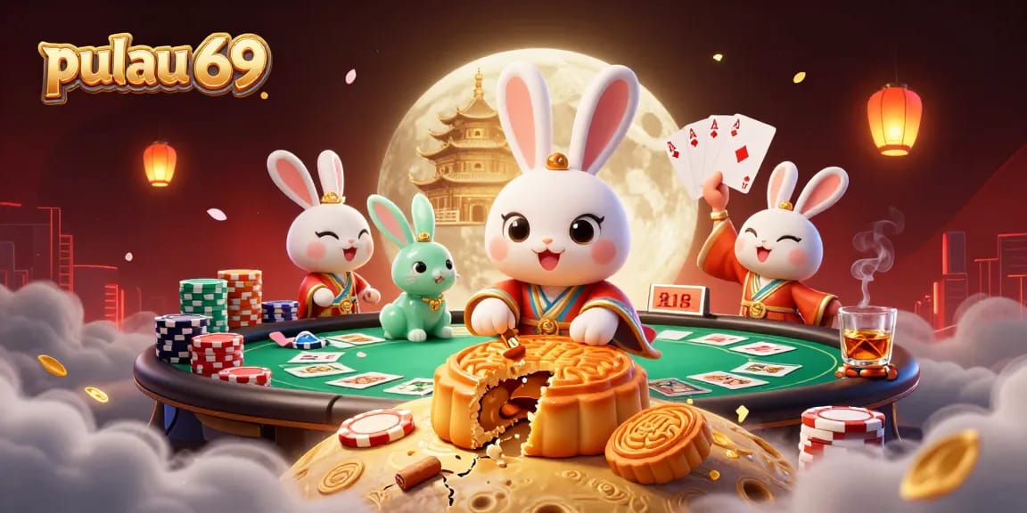 Experience exciting casino action with pulau 69, featuring a vibrant scene full of poker elements.