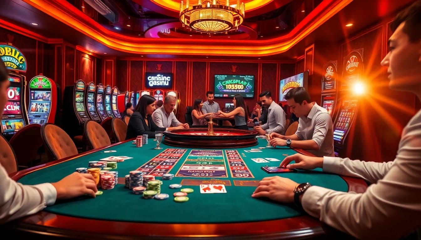 Experience thrilling gameplay with onicplay at a luxurious casino table filled with action.