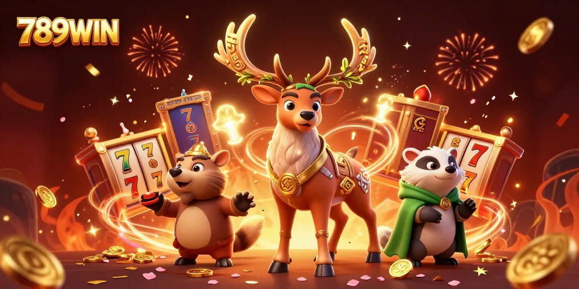 Engage with 789WIN through a vibrant 3D casino illustration showcasing dynamic gaming elements.