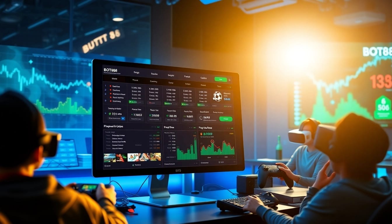 Interactive BOT88 online betting platform showcasing various gaming options and vibrant interface.