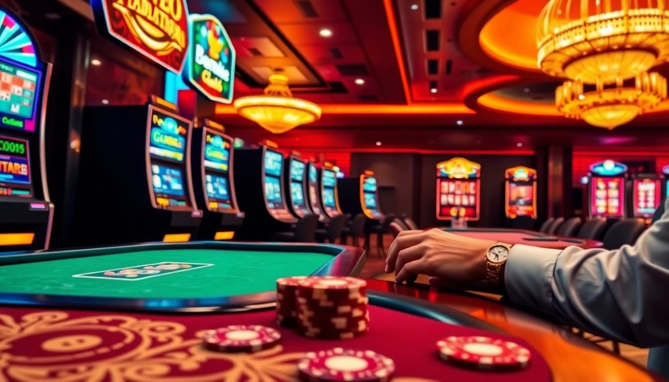Play and win at link slot pulsa games with vibrant casino displays and exciting slot machines.