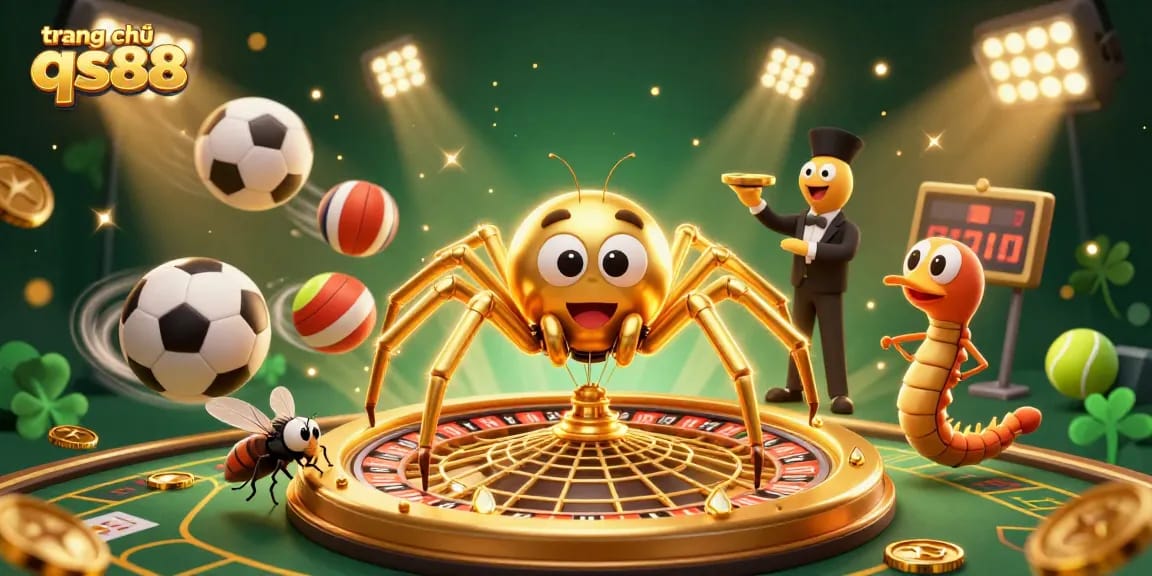 Engage with thrilling bets at trang chủ qs88 in a vibrant casino scene featuring dynamic characters.