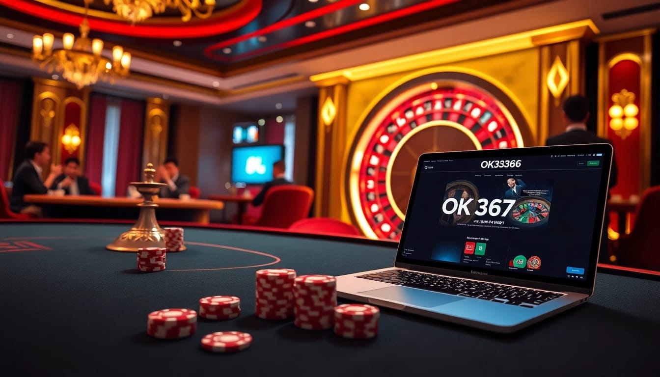 Players celebrating wins at an elegant poker table in the luxurious OK8386 casino environment.
