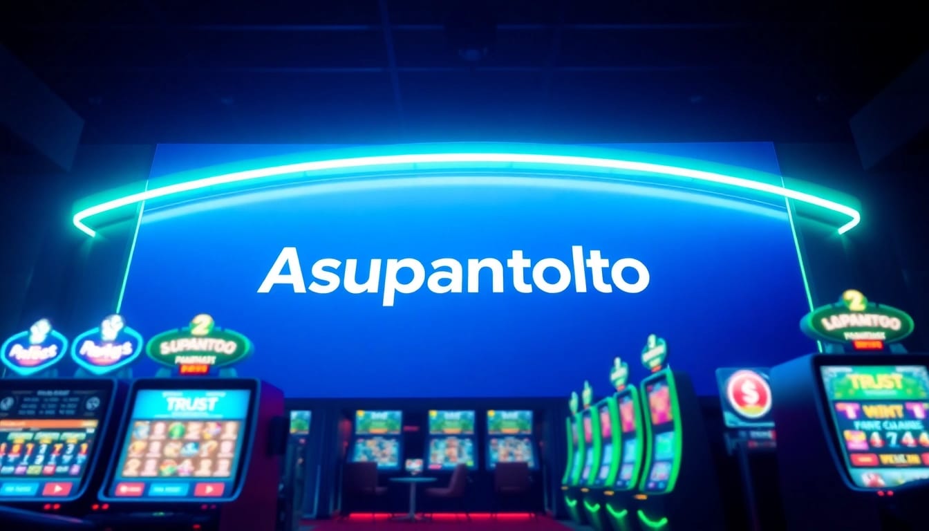 Asupantoto online gaming interface showcasing engaging slot machines and lottery features.