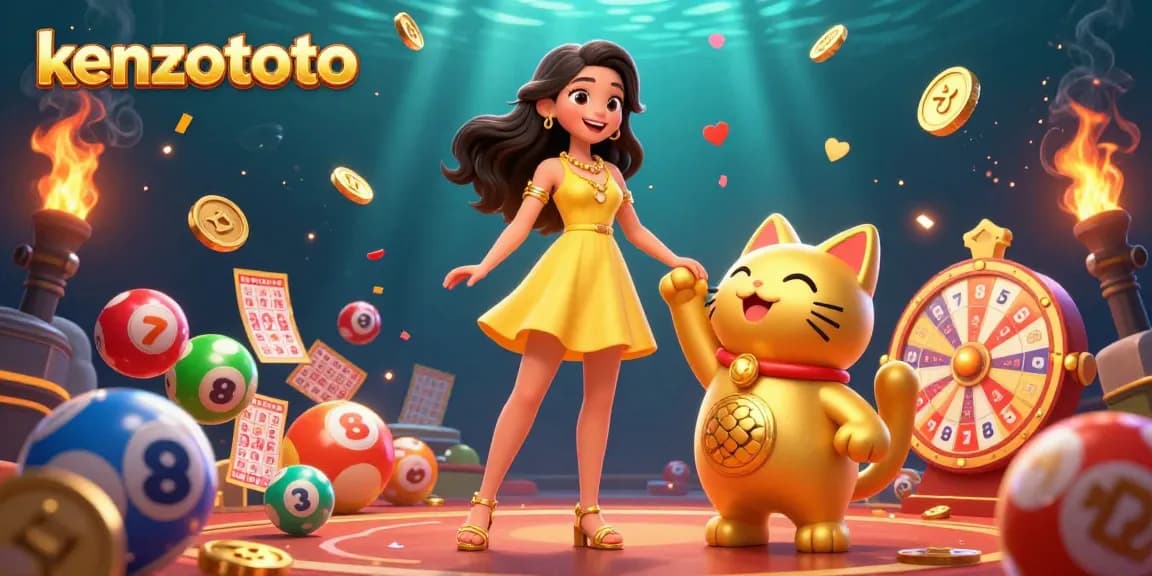 Experience exhilarating wins with KENZOTOTO's lively lottery scene featuring vibrant game elements.