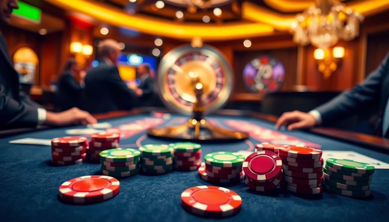 Experience the thrill of winning at 78Win's elegant poker table with vibrant cards and chips.