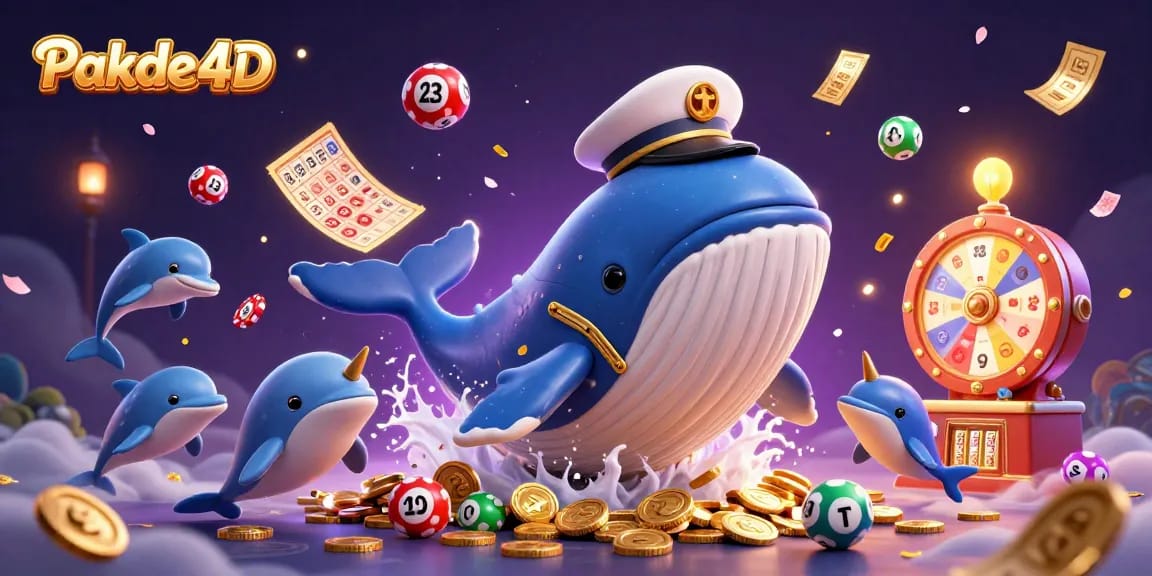 Pakde4D showcases thrilling lottery excitement with vibrant colors and playful characters in this dynamic casino scene.