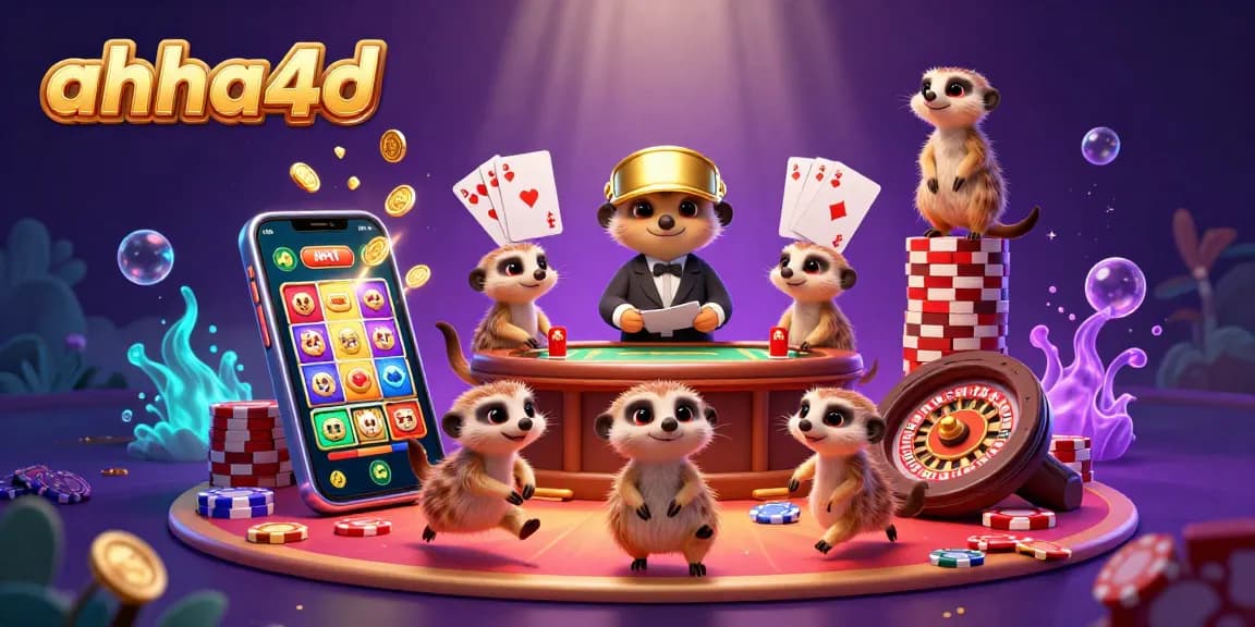 Experience thrilling gaming action at ahha4d with dynamic meerkats operating a vibrant casino scene!