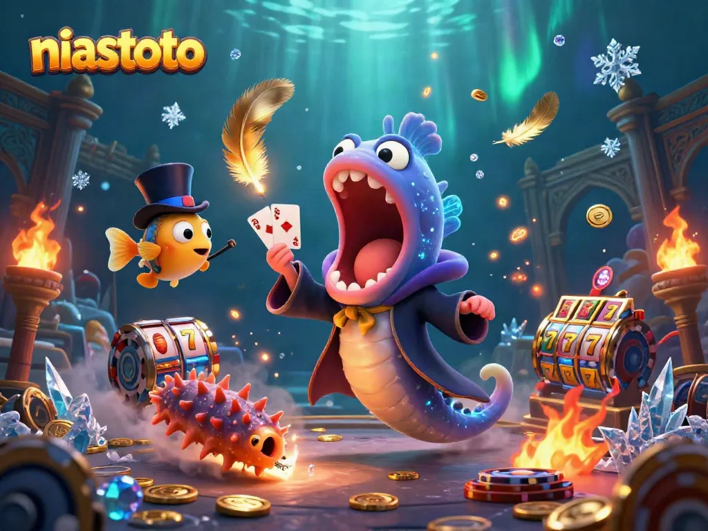 Experience the thrilling niastoto casino vibes with vibrant 3D characters and casino elements in one vibrant scene.