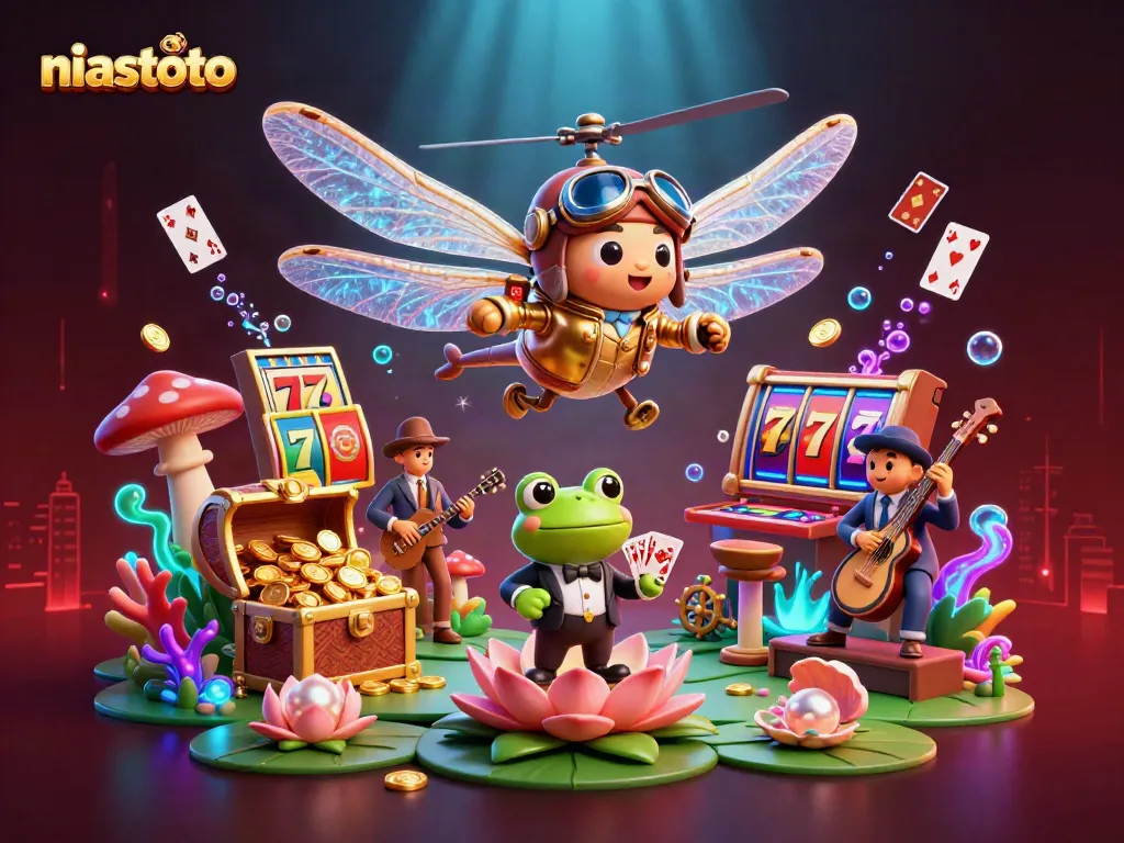 Permainan kartu dan slot di kasino lily pad dengan niastoto, pilot capung menang!