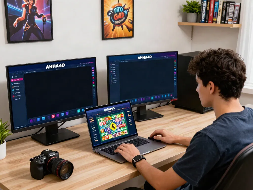 AHHA4D gaming platform user engaging with Toto Lotto 4D online