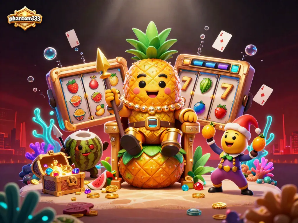 Experience thrilling gameplay with phantom333 in this vibrant casino-themed digital art.