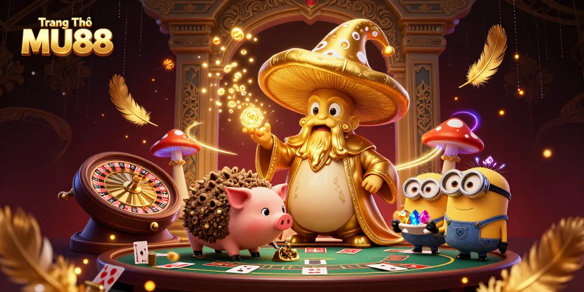 Engage with Trang Chủ MU88 through an enchanting 3D casino world featuring a magical scene with vibrant game elements.