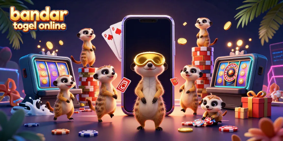 Menang di bandar togel online dengan karakter meerkat yang dinamis dalam atmosfer kasino yang meriah.