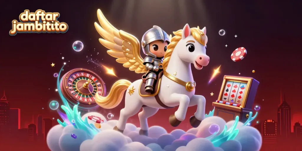 Experience thrilling gameplay with daftar jambitoto while enjoying vibrant casino elements in dynamic illustration.