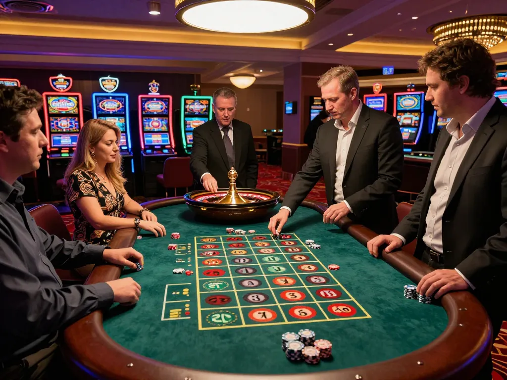 Players engaging in thrilling roulette action at SC88 casino with colorful chips and vibrant atmosphere