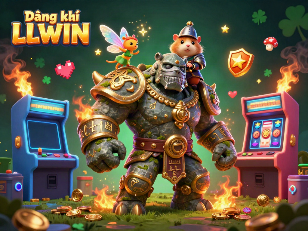 Engage in fun gaming experiences with Đăng ký LLWIN illustrated by magical characters in a colorful casino.