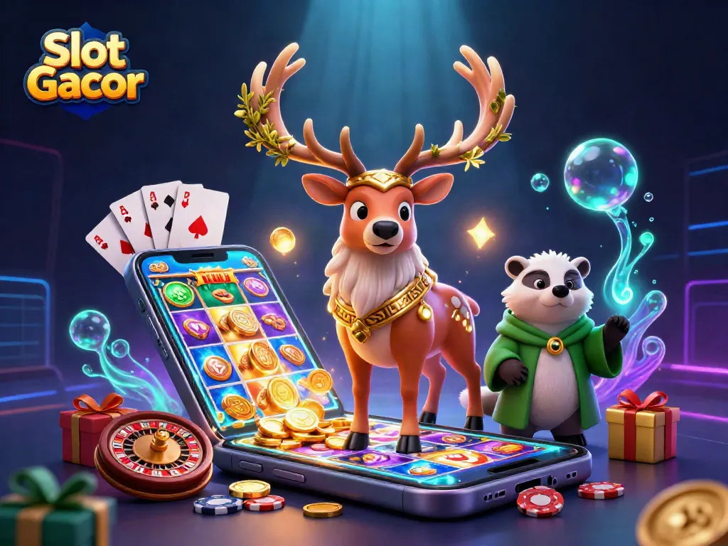 Slot Gacor dengan karakter menarik dan elemen permainan yang dinamis di kasino.