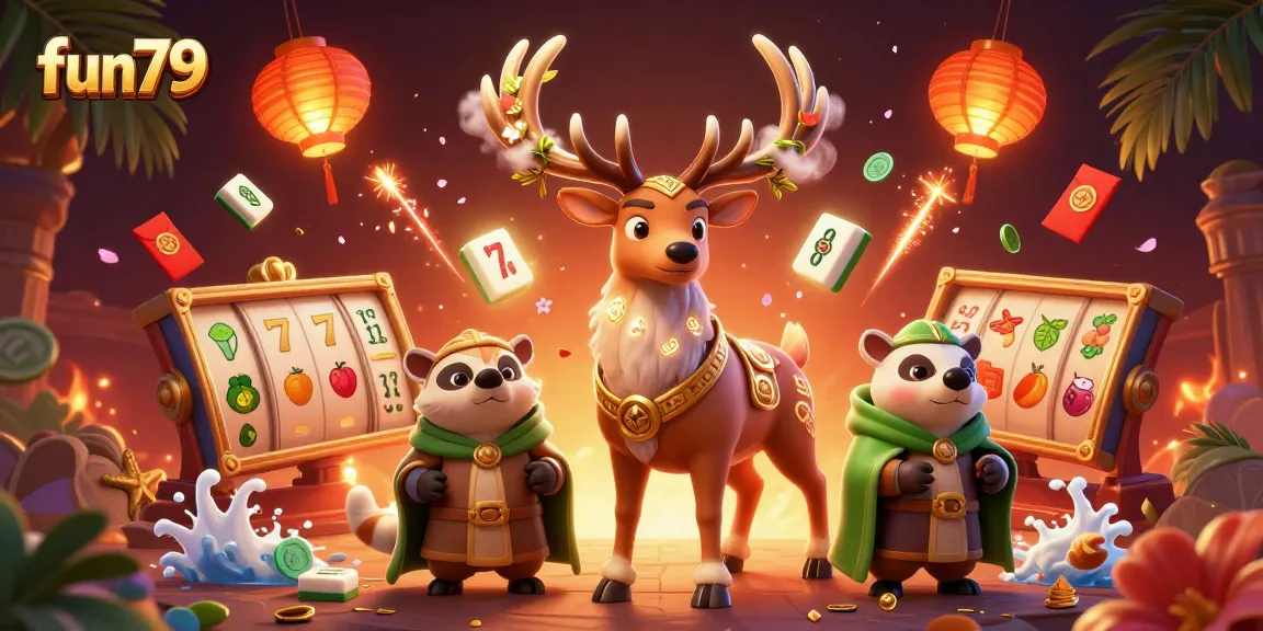 Experience fun79's thrilling casino atmosphere with vibrant characters and dynamic gaming elements.