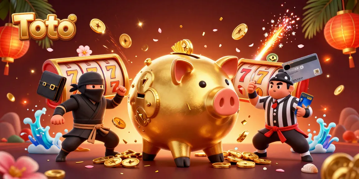 Mengguncang koin emas, Toto menampilkan celengan sumo dan ninja kartu dalam aksi kasino yang menggembirakan.