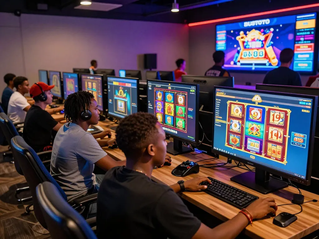 Players enjoying the BIUSTOTO online slot88 gaming experience with vibrant graphics and engaging atmosphere.