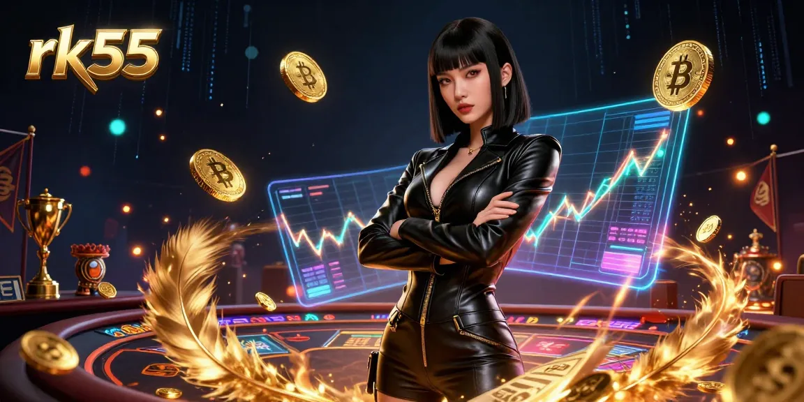 Bet on exhilarating games at rk55 with captivating visuals of dynamic sports betting atmosphere and golden rewards.