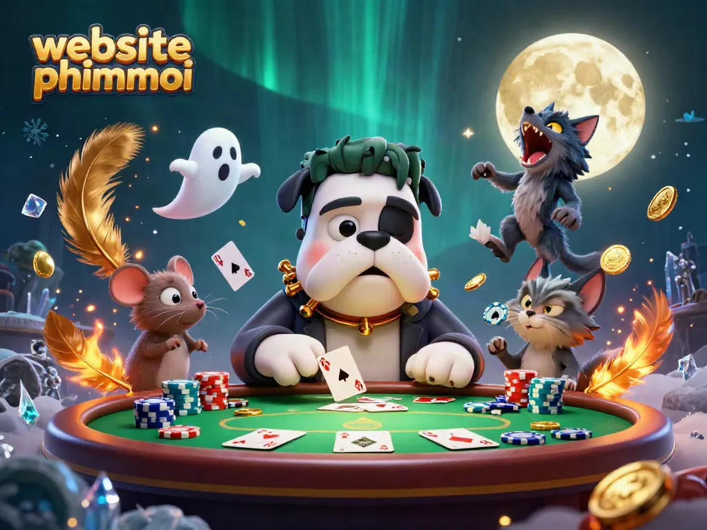 Engage in thrilling gameplay with the website phimmoi as a bulldog dealer leads a spooky poker game.