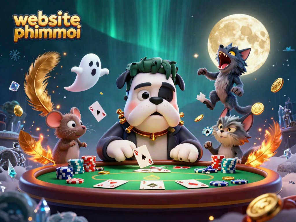 Engage in thrilling gameplay with the website phimmoi as a bulldog dealer leads a spooky poker game.