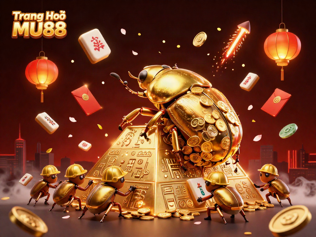 Engage with the thrilling world of Trang Chủ MU88 featuring vibrant casino elements and captivating characters
